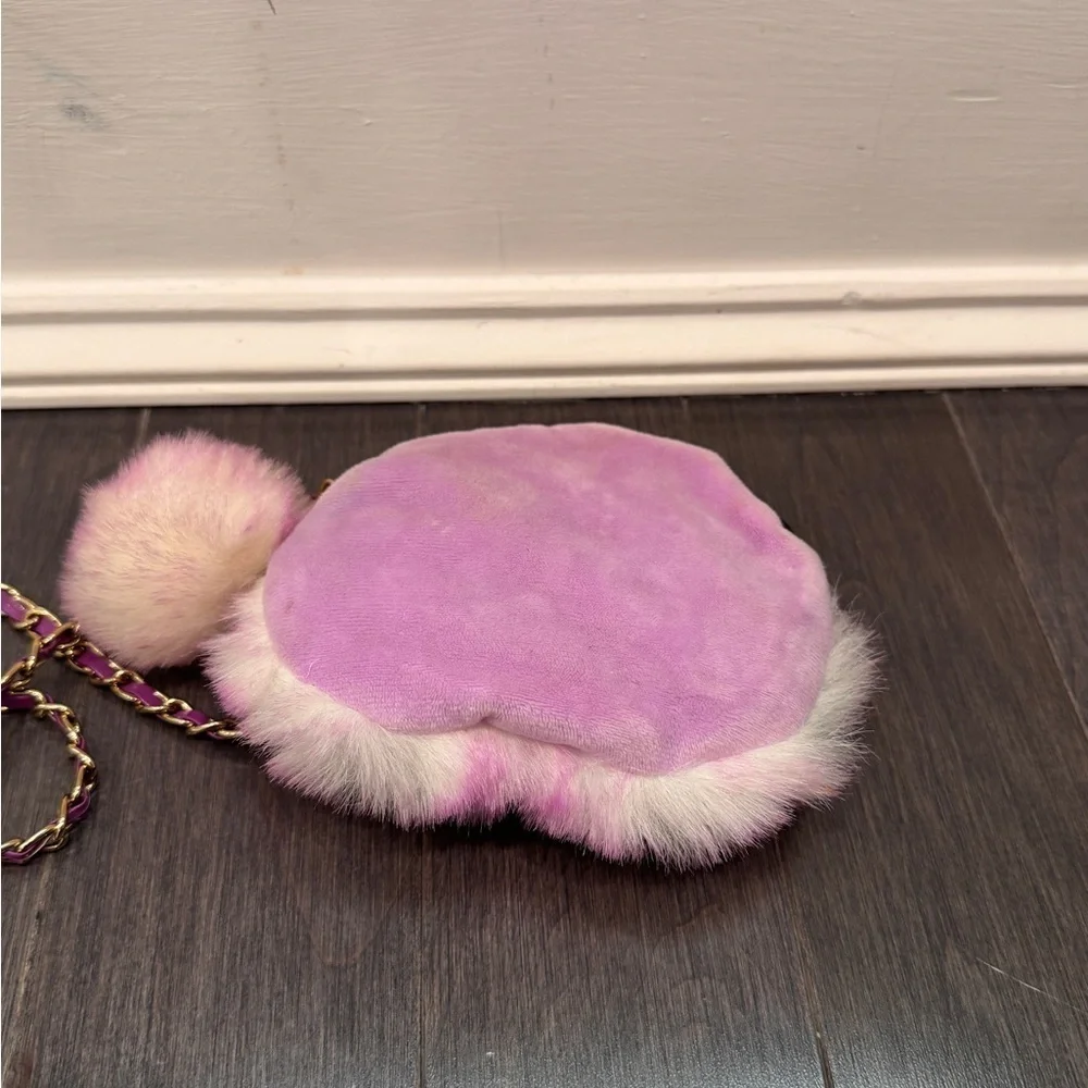 TY Fashion Beanie Boos Kenya the Ostrich Mini Crossbody Purple Fuzzy Purse Girls
